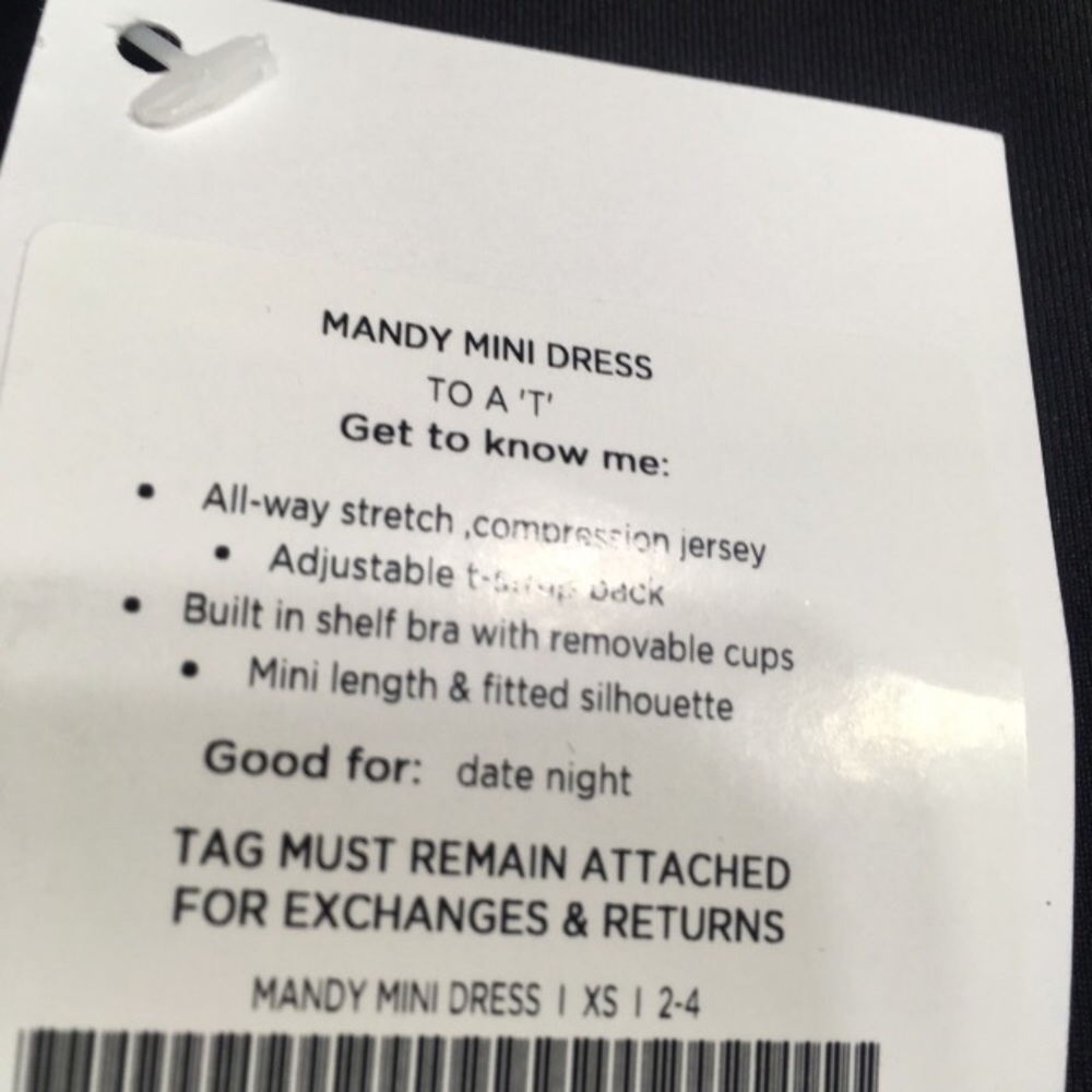 FABLETICS MANDY MINI T-BACK BLACK DRESS - Picture 7 of 7